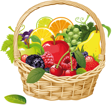 Alfombra vinílica cocina cesta de frutas - TenVinilo