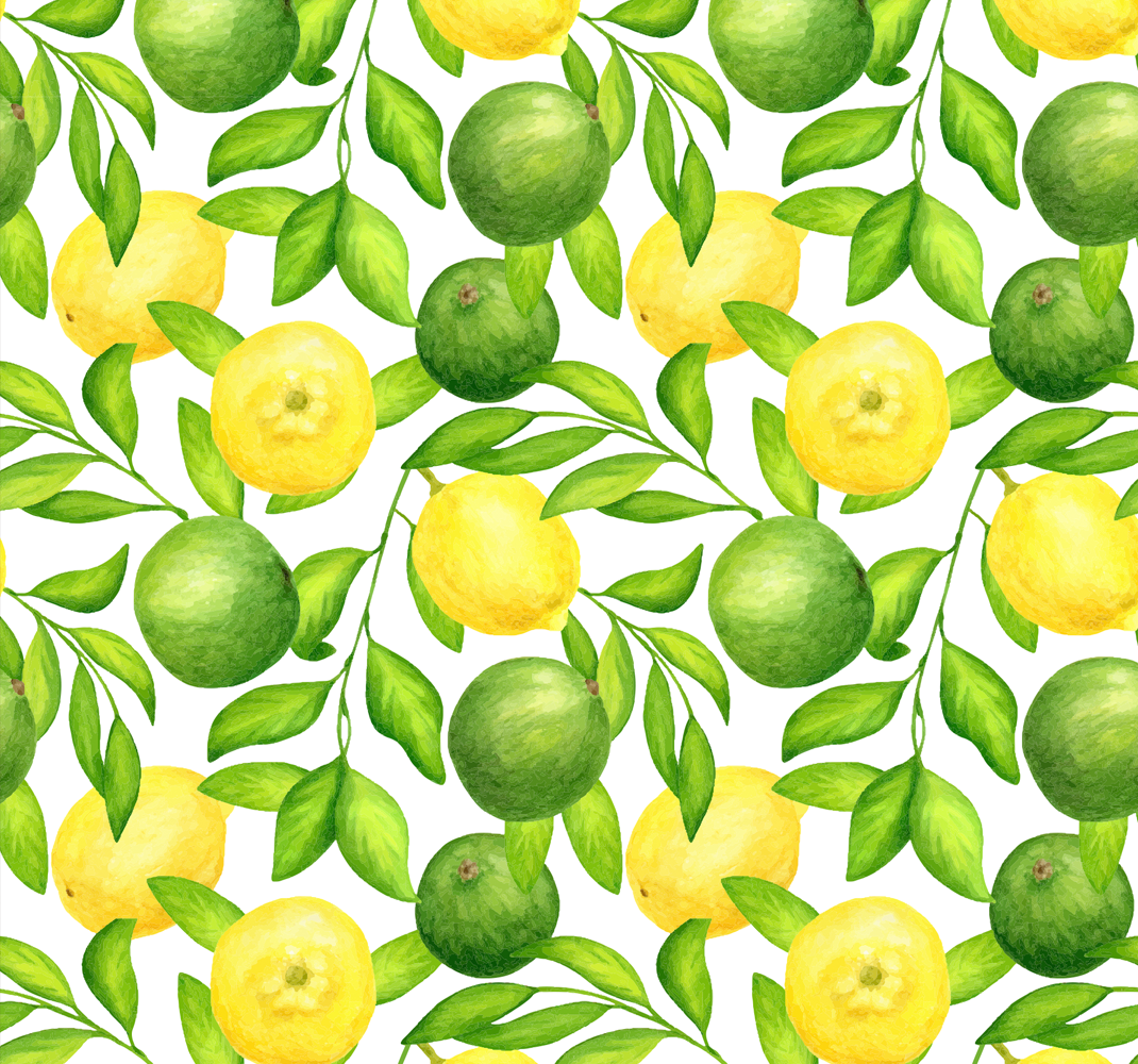 Alfombra vinílica cocina limones y limas - TenVinilo