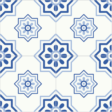 Alfombra vinílica baño adhesivo de azulejo azul - TenVinilo