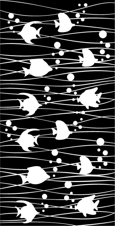 Alfombra vinílica baño peces y burbujas - TenVinilo