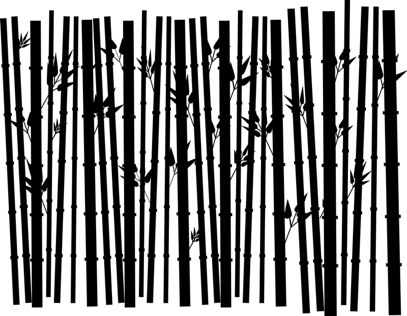 Alfombra vinílica baño plantas de bambú - TenVinilo