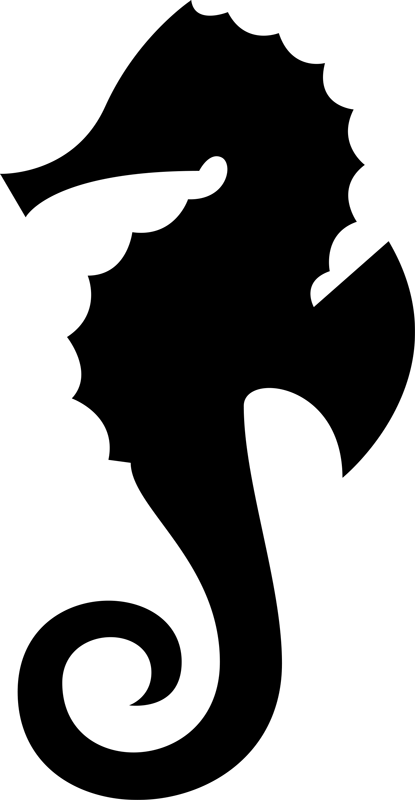 Alfombra vinílica baño pack caballito de mar - TenVinilo