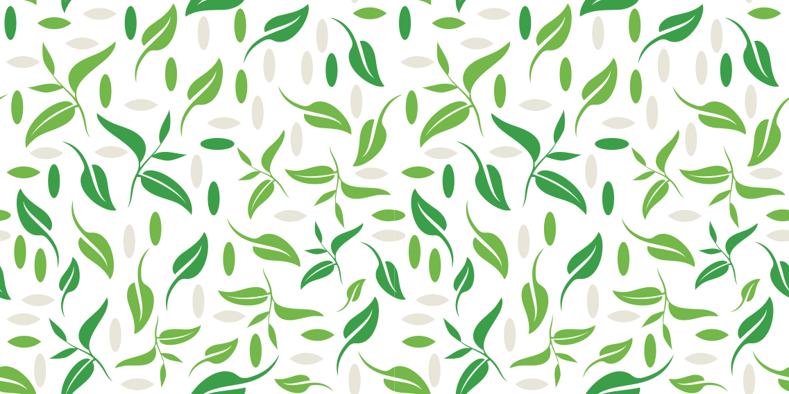 Alfombra vinílica flores con patrón de hojas verdes - TenVinilo