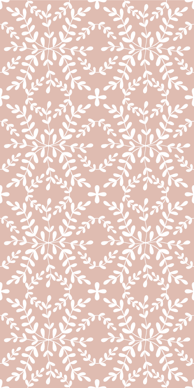 Alfombra vinílica flores diseño de hojas vintage - TenVinilo