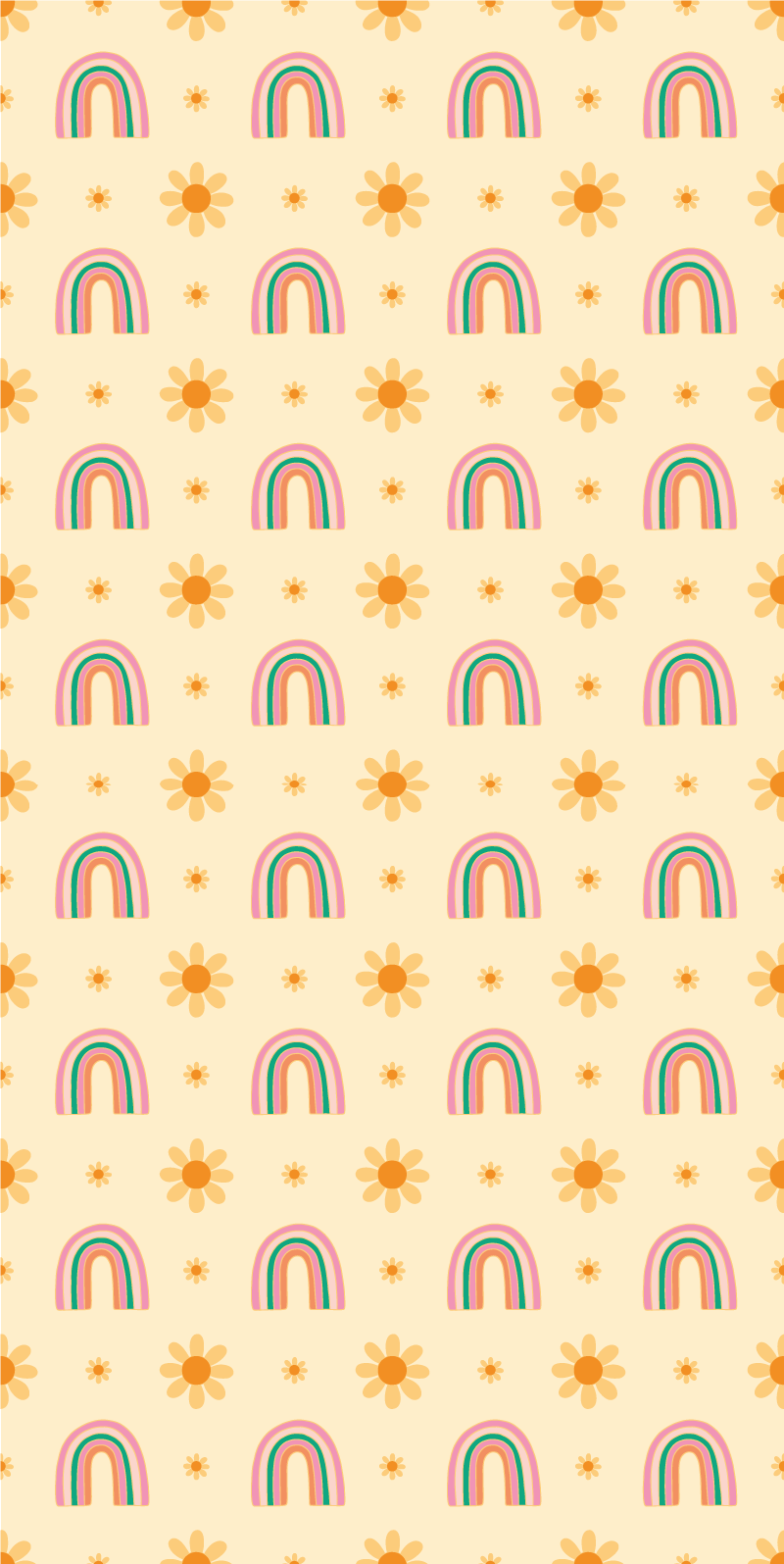 Alfombra vinílica flores arcoíris y flores - TenVinilo