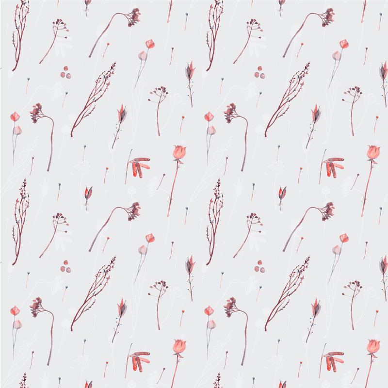 Alfombra vinílica flores diseño floral delicado - TenVinilo