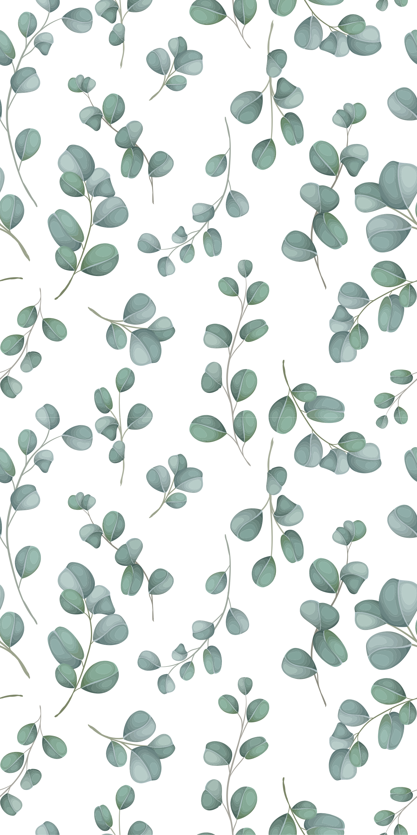 Alfombra vinílica flores diseño de eucalipto - TenVinilo