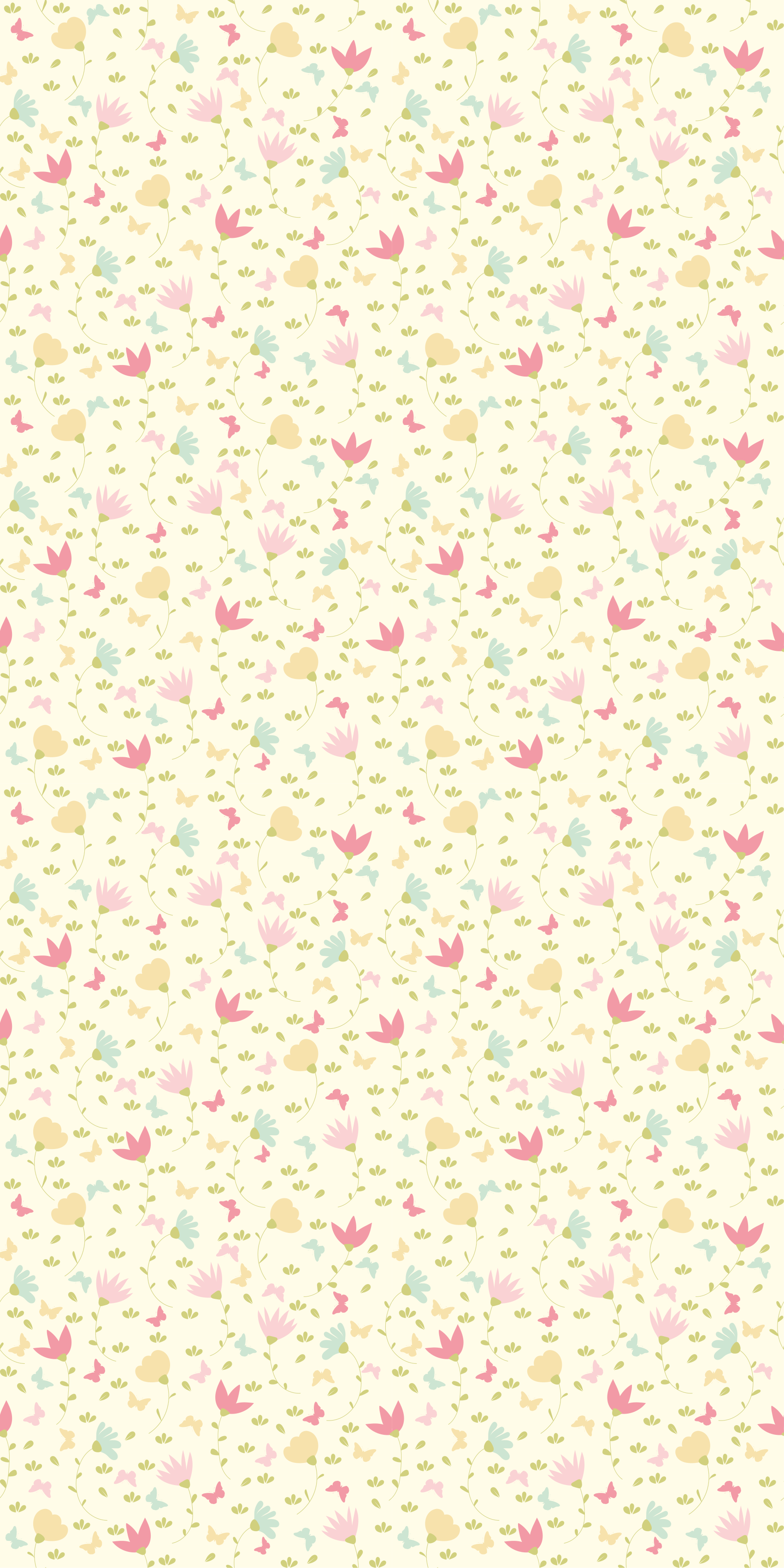 Alfombra vinílica dormitorio flores y mariposas - TenVinilo