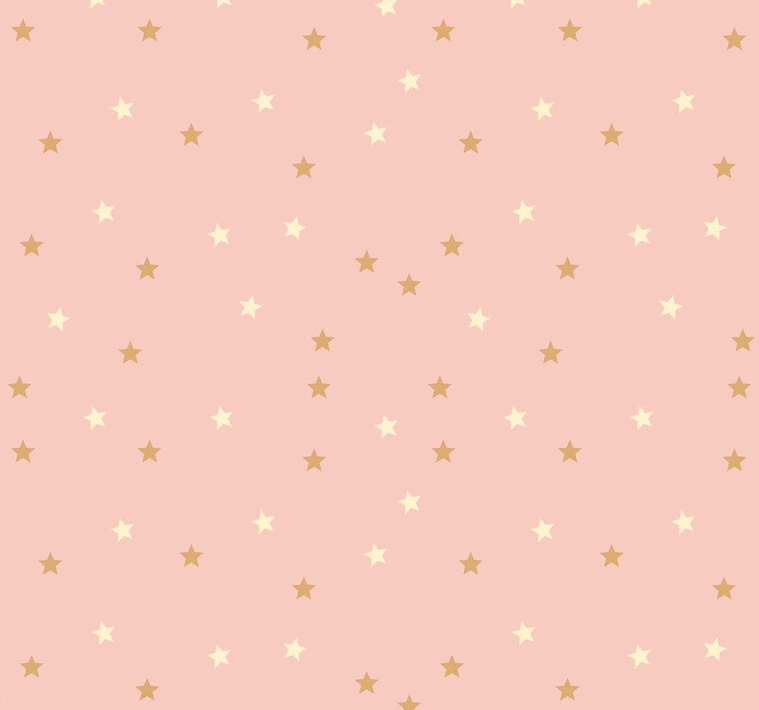 Alfombra vinílica de estrellas doradas sobre rosa - TenVinilo