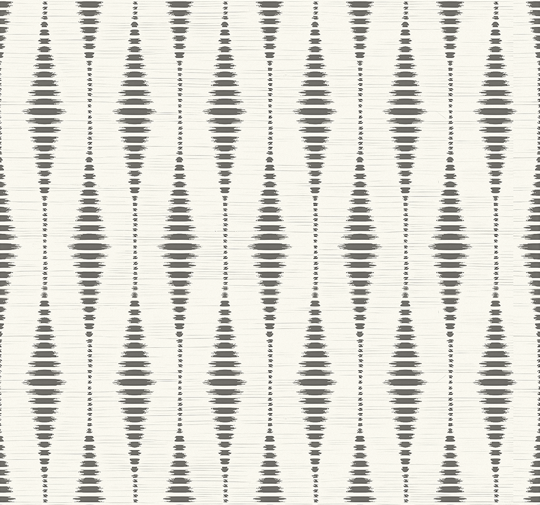 Alfombra de vinilo geométrica rabaul ikat gris y beige - TenVinilo