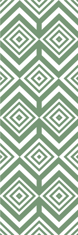 Alfombra de vinilo geométrica rombos verdes - TenVinilo