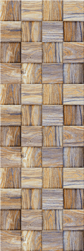 Alfombra de vinilo geométrica mosaico imitación madera 80's - TenVinilo