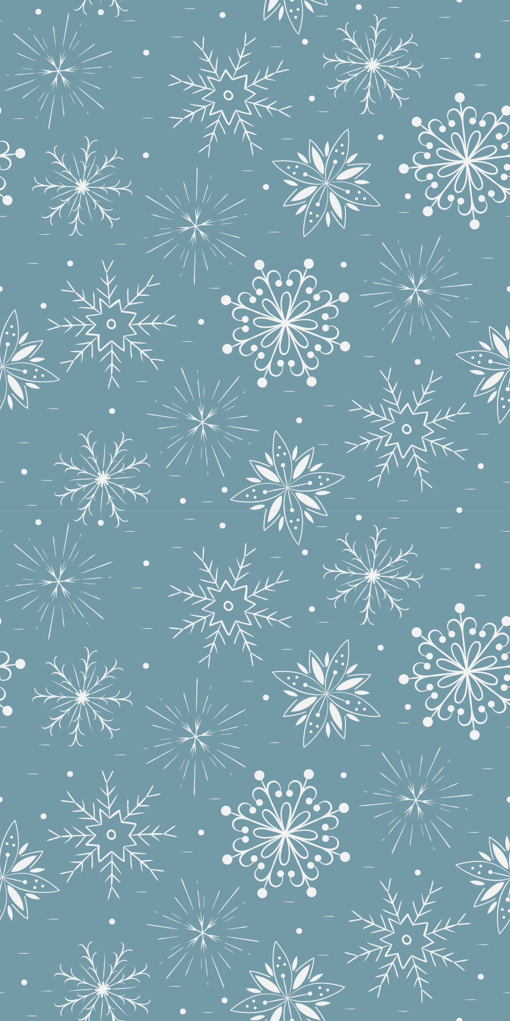 Alfombra vinílica navidad copos de nieve azul y blanco - TenVinilo