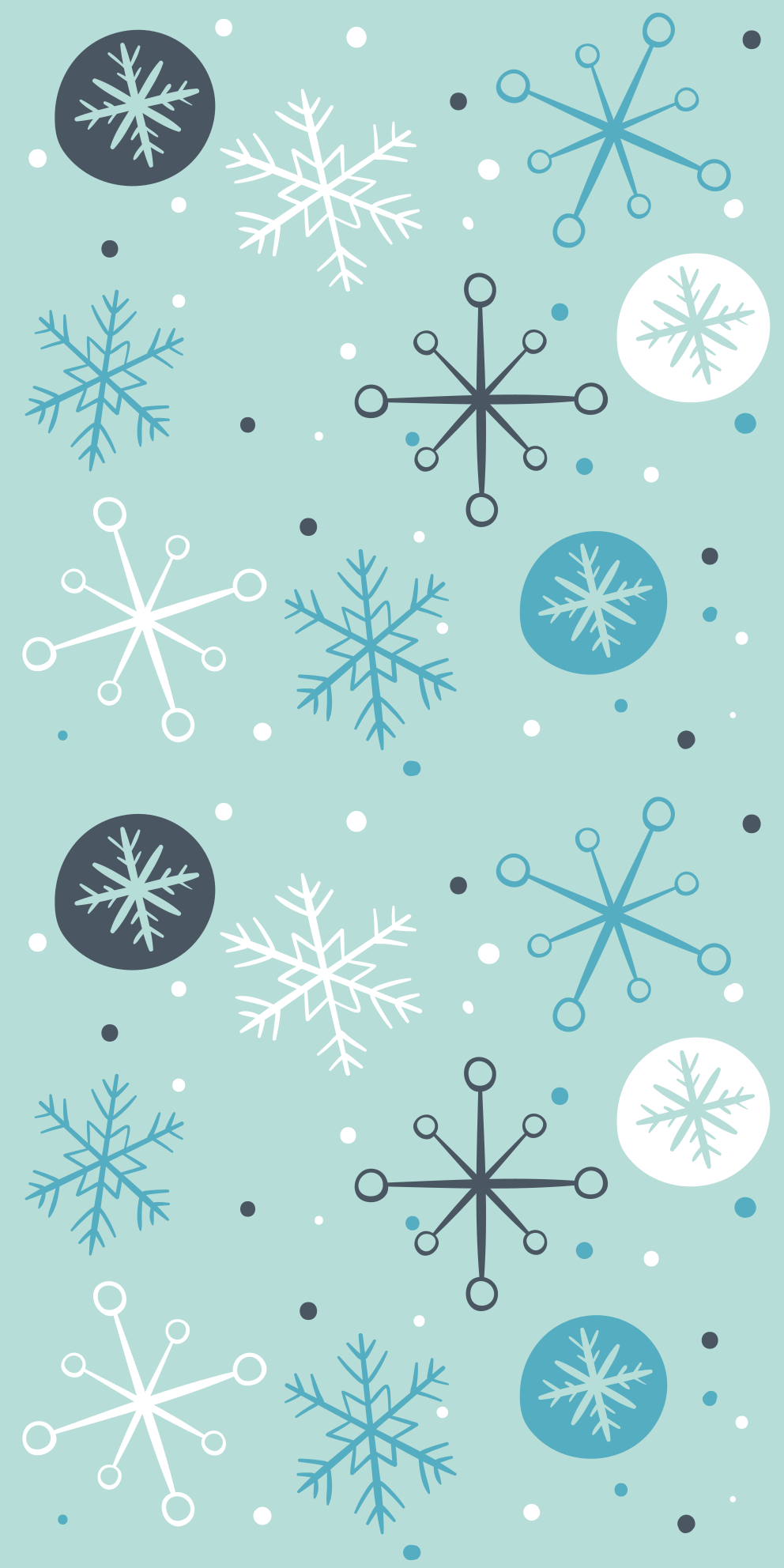 Alfombra vinílica navidad copos de nieve azul y blanco - TenVinilo