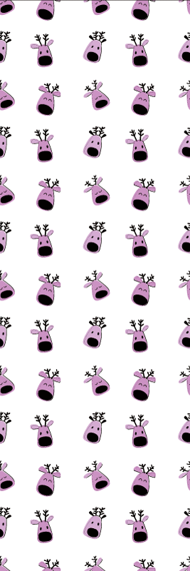 Alfombra vinílica navidad patrón de ciervos rosa - TenVinilo