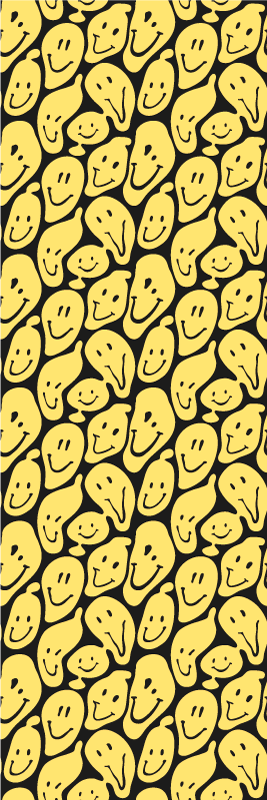 Alfombra vinílica dormitorio caras sonrientes graffiti - TenVinilo