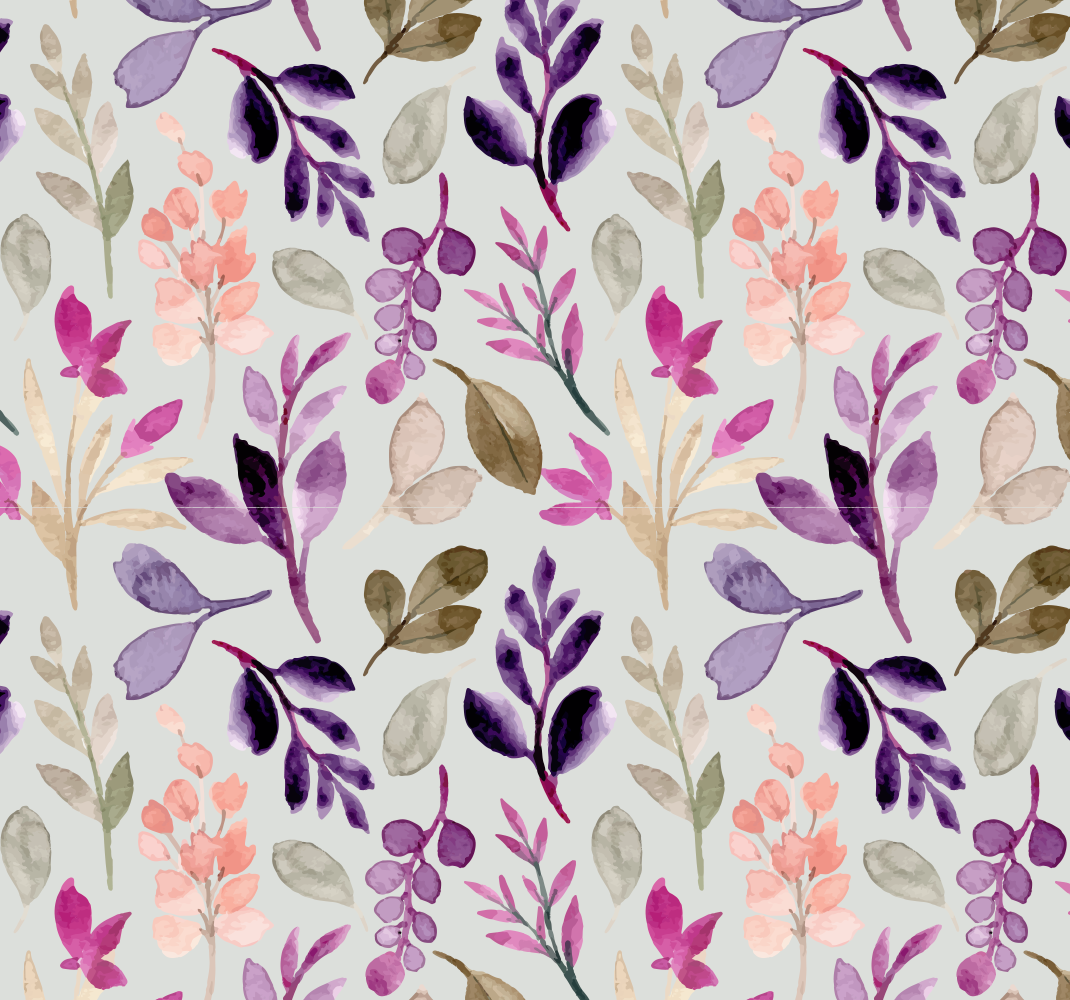 Alfombra vinílica dormitorio floral suave color - TenVinilo