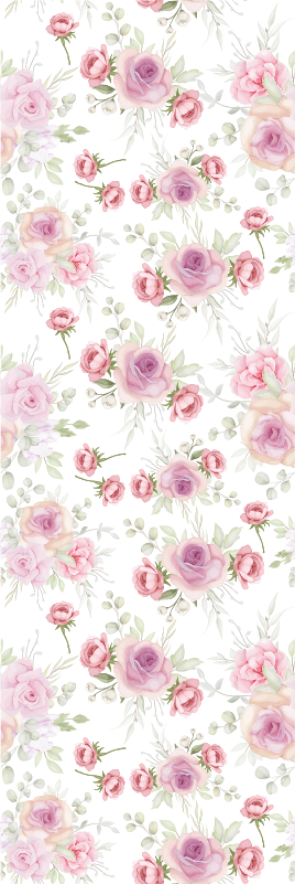 Alfombra vinílica dormitorio estampado rosa salvaje - TenVinilo