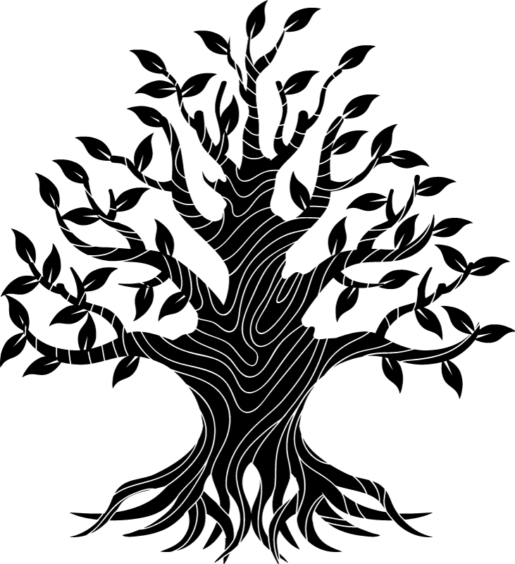 Alfombra vinílica naturaleza Árbol de la vida líneas - TenVinilo