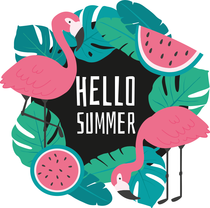 Alfombra vinílica naturaleza diseño flamenco tropical - TenVinilo