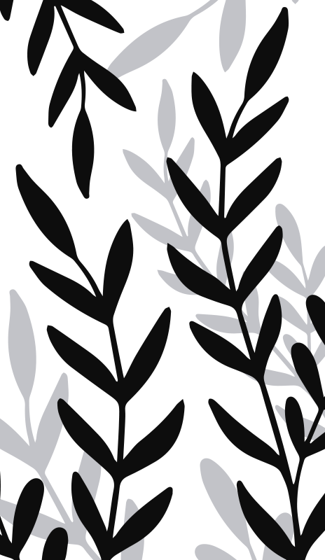 Alfombra vinílica flores lámina de plantas translúcida - TenVinilo