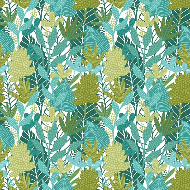 Alfombra vinílica flores diseño tropical boho - TenVinilo