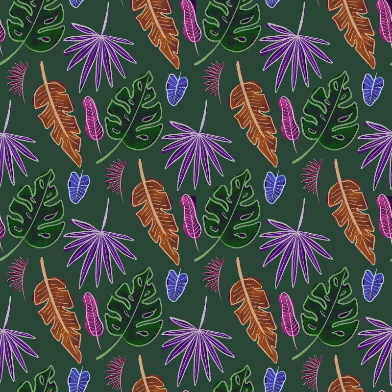 Alfombra vinílica flores geometría neón pantalla - TenVinilo