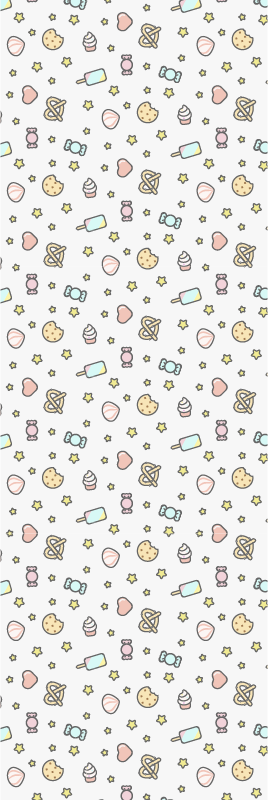 Alfombra vinílica dormitorio bocaditos adorables - TenVinilo