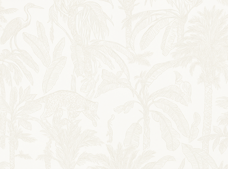 Alfombra vinílica dormitorio beige claro selva - TenVinilo