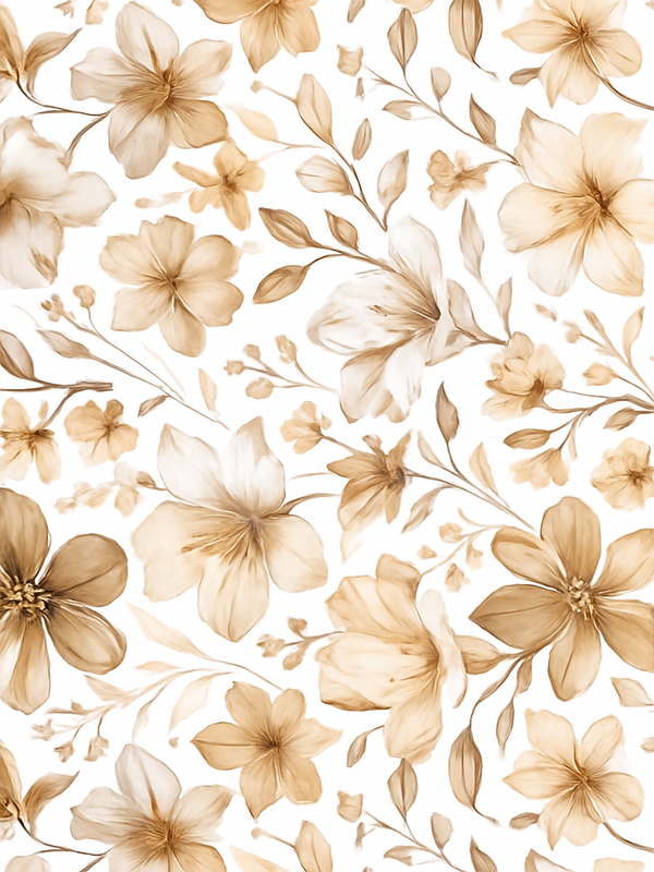 Alfombra vinílica dormitorio diseño floral realista - TenVinilo