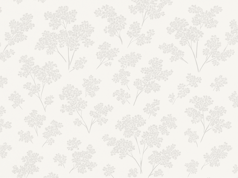 Alfombra vinílica dormitorio flores blancas sencillas - TenVinilo