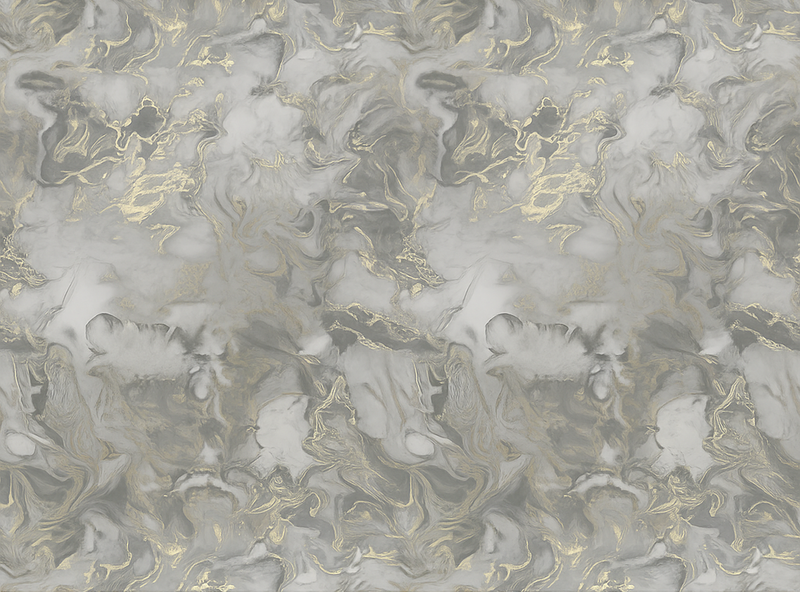 Alfombra vinílica dormitorio mármol líquido gris metalizado - TenVinilo