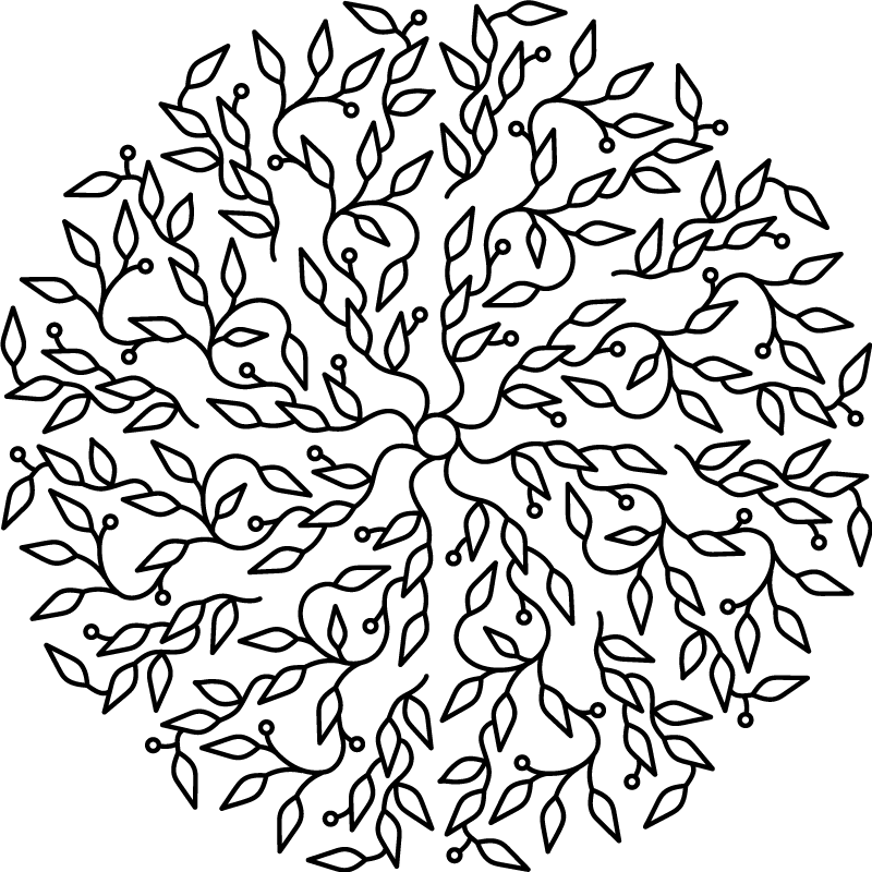 Alfombra de vinilo geométrica Árbol de la vida abstracto - TenVinilo