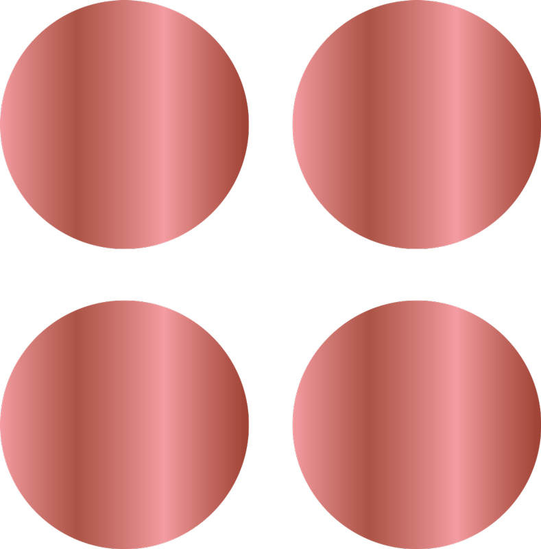 Alfombra de vinilo geométrica lunares rosa dorado - TenVinilo