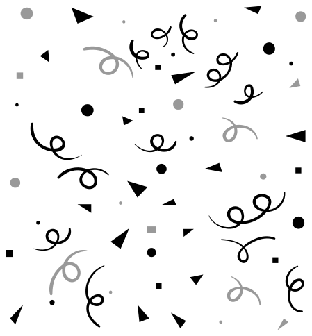 Alfombra de vinilo geométrica confeti negro y gris - TenVinilo