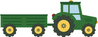 Alfombra de vinilo infantil tractor y vagón verde - TenVinilo