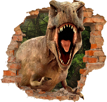 Alfombra de vinilo infantil 3d t-rex - TenVinilo