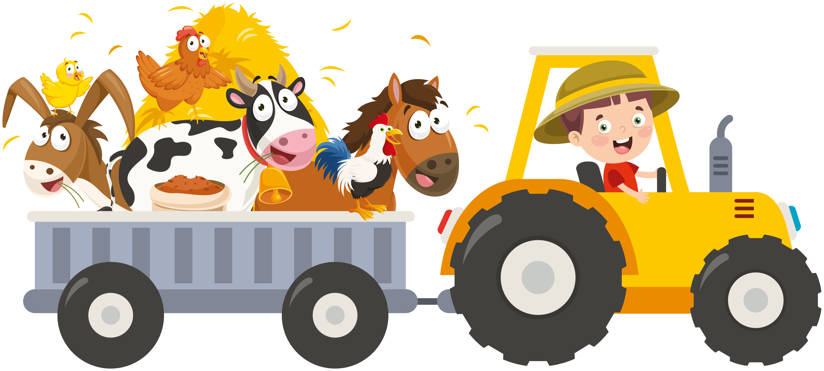 Alfombra de vinilo infantil granjero con animales - TenVinilo