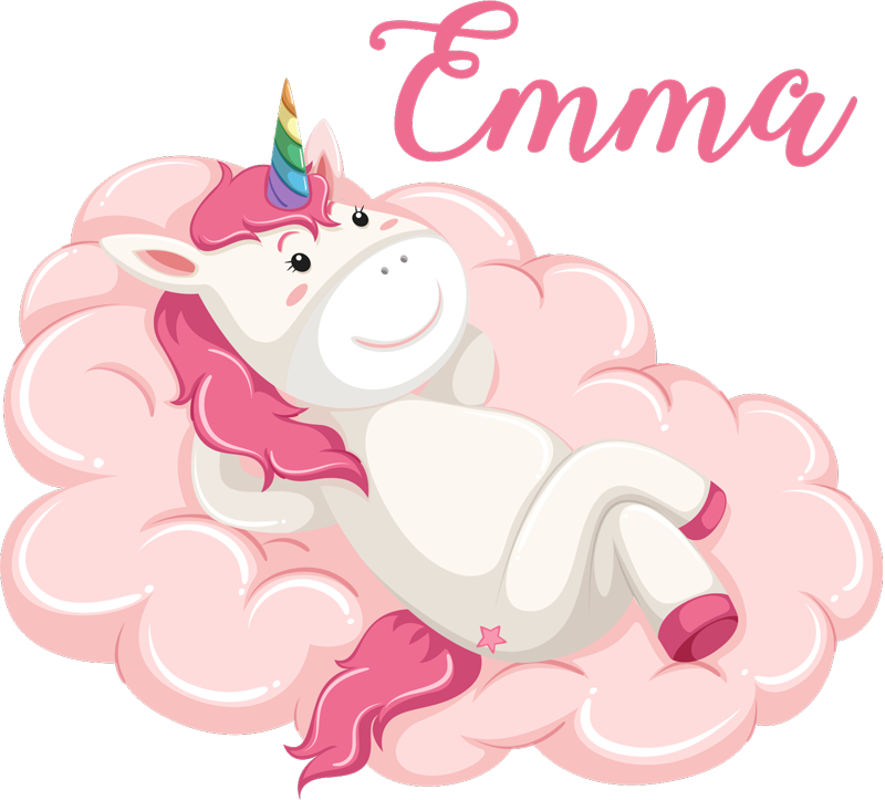 Alfombra de vinilo infantil unicornio en la nube - TenVinilo