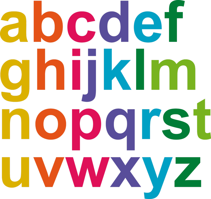 Alfombra de vinilo infantil abecedario colores suaves - TenVinilo