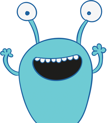 Alfombra de vinilo infantil y pegatina monstruo azul - TenVinilo