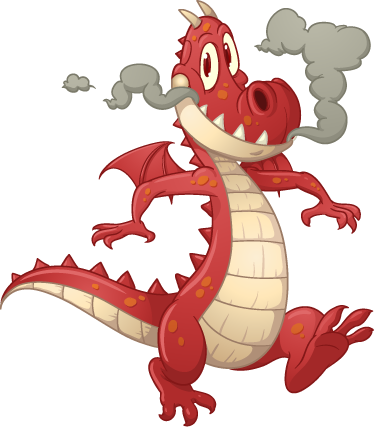 Alfombra de vinilo infantil dragón rojo - TenVinilo