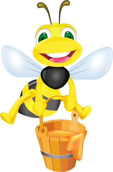 Alfombra de vinilo infantil abeja en cubo de miel - TenVinilo