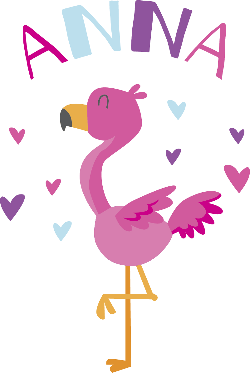 Alfombra de vinilo infantil flamenco personalizable - TenVinilo