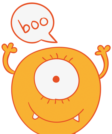 Alfombra de vinilo infantil y pegatina monstruo amarillo - TenVinilo