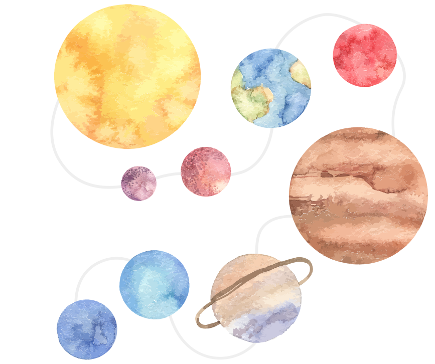 Alfombra de vinilo infantil mapa del sistema solar - TenVinilo