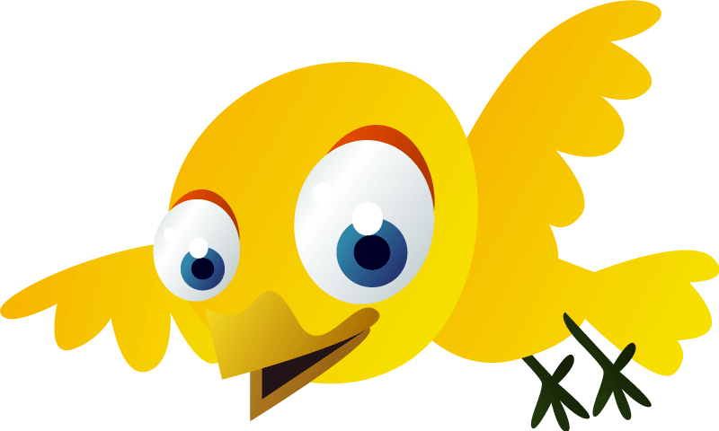 Alfombra de vinilo infantil pájaro volador amarillo - TenVinilo