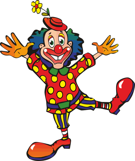 Alfombra de vinilo infantil payaso colorido bailarín - TenVinilo