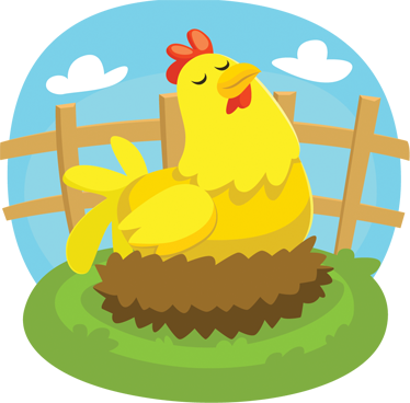 Alfombra de vinilo infantil gallina ponedora - TenVinilo