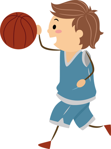 Alfombra de vinilo infantil niño baloncesto - TenVinilo